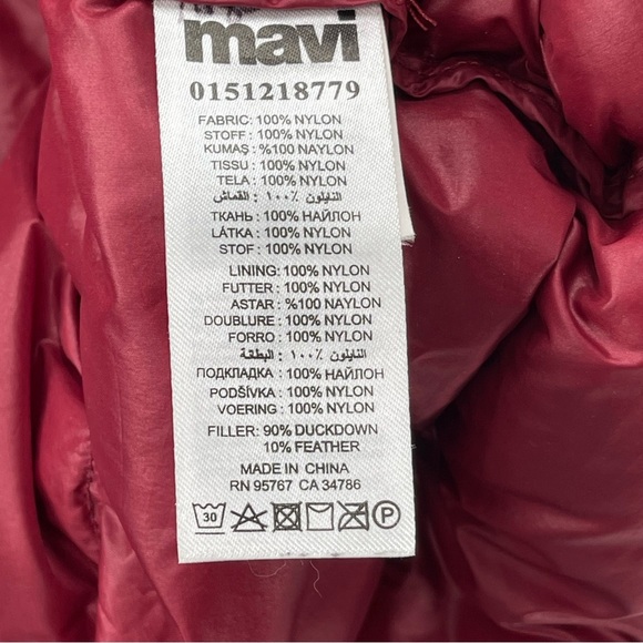 Mavi Down Feather Lightweight Puffer Full Zip Streetwear Preppy Ski Jacket XXL - Picture 9 of 11